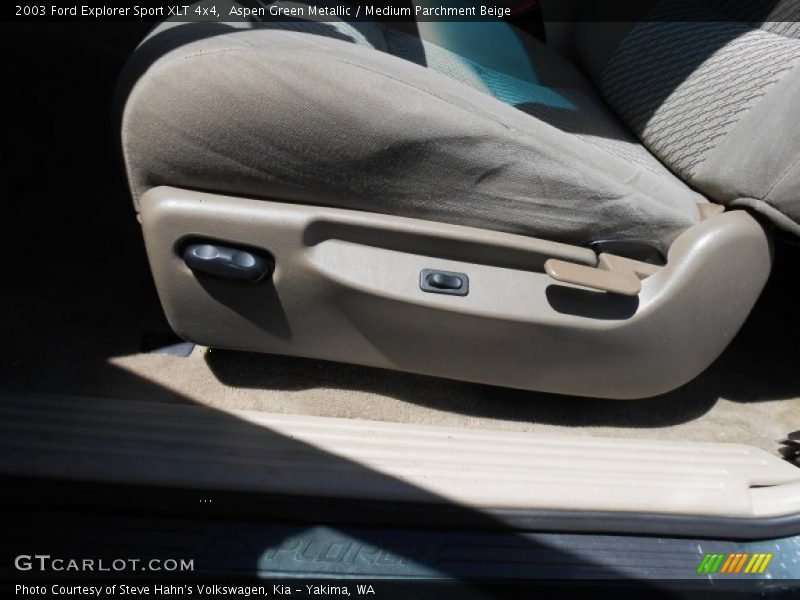 Aspen Green Metallic / Medium Parchment Beige 2003 Ford Explorer Sport XLT 4x4