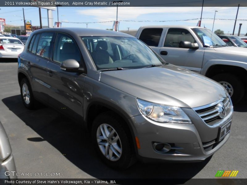 Alpine Gray Metallic / Sandstone 2011 Volkswagen Tiguan S 4Motion