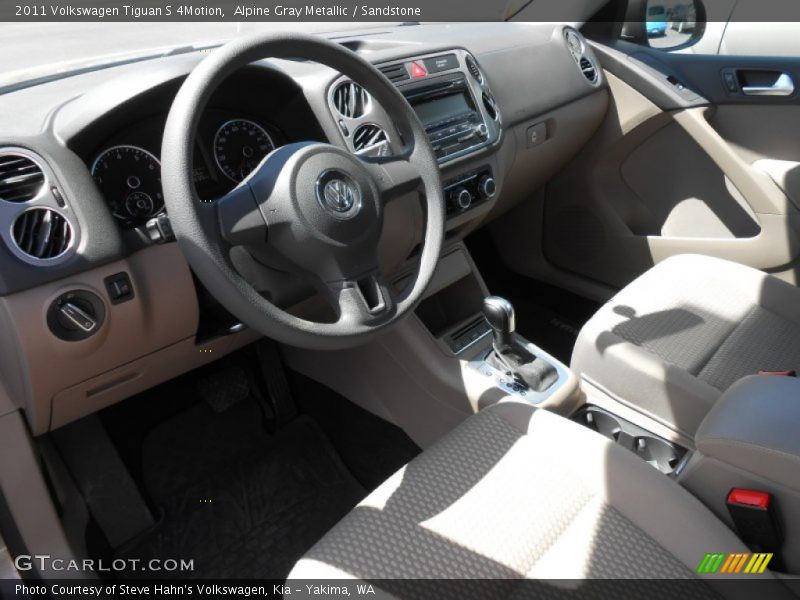 Alpine Gray Metallic / Sandstone 2011 Volkswagen Tiguan S 4Motion