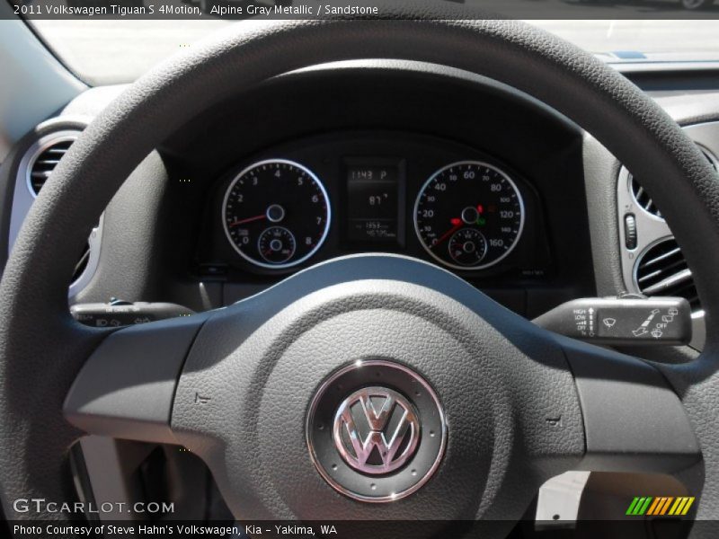 Alpine Gray Metallic / Sandstone 2011 Volkswagen Tiguan S 4Motion