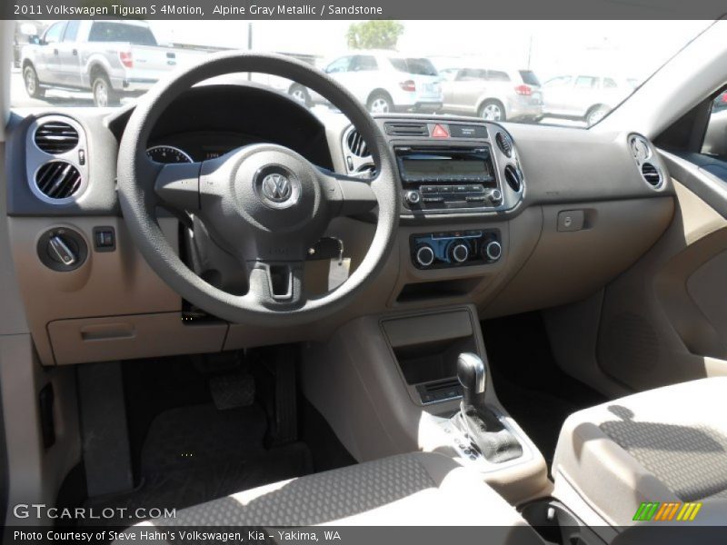Alpine Gray Metallic / Sandstone 2011 Volkswagen Tiguan S 4Motion