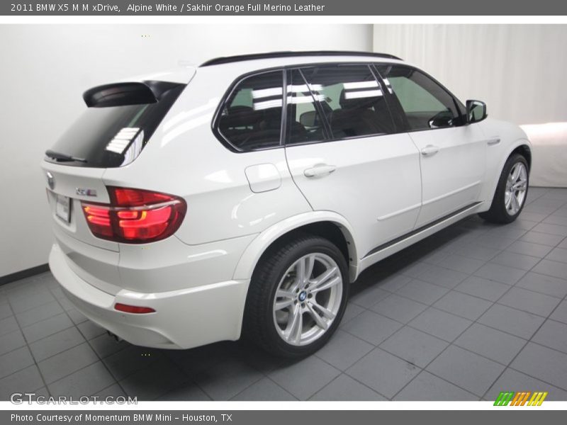 Alpine White / Sakhir Orange Full Merino Leather 2011 BMW X5 M M xDrive