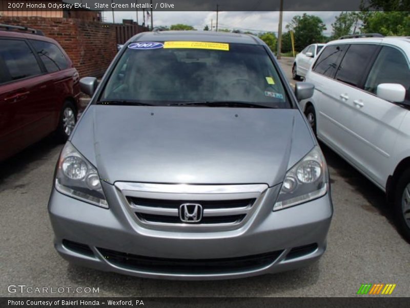 Slate Green Metallic / Olive 2007 Honda Odyssey EX-L
