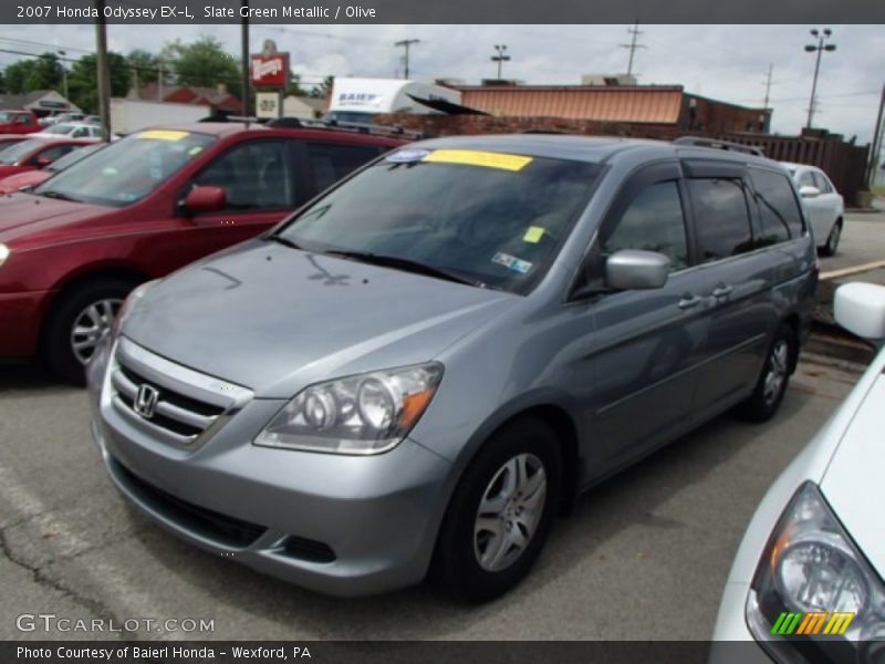 Slate Green Metallic / Olive 2007 Honda Odyssey EX-L