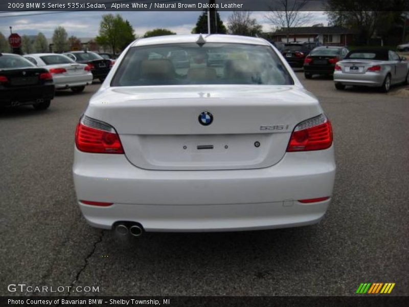 Alpine White / Natural Brown Dakota Leather 2009 BMW 5 Series 535xi Sedan