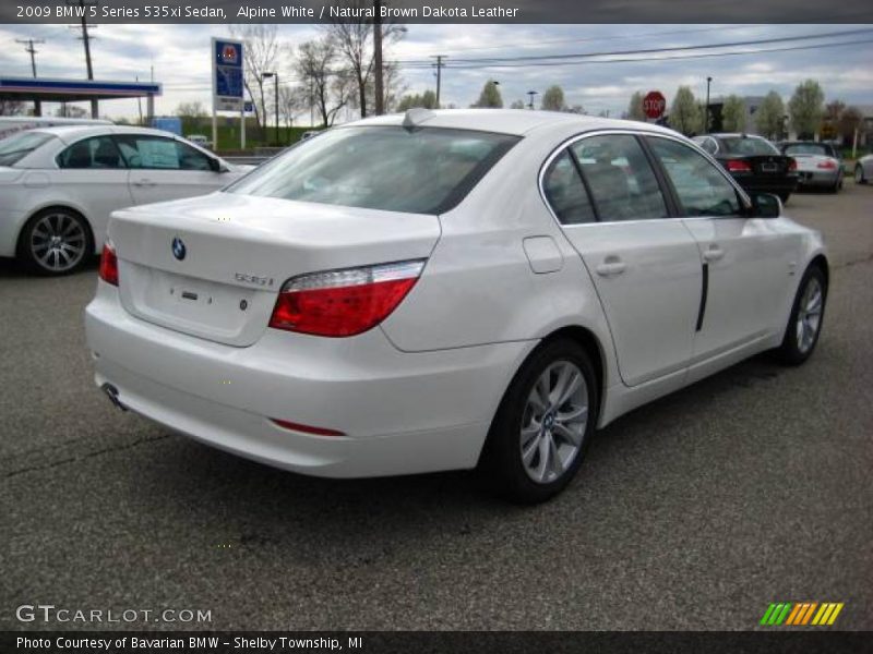 Alpine White / Natural Brown Dakota Leather 2009 BMW 5 Series 535xi Sedan