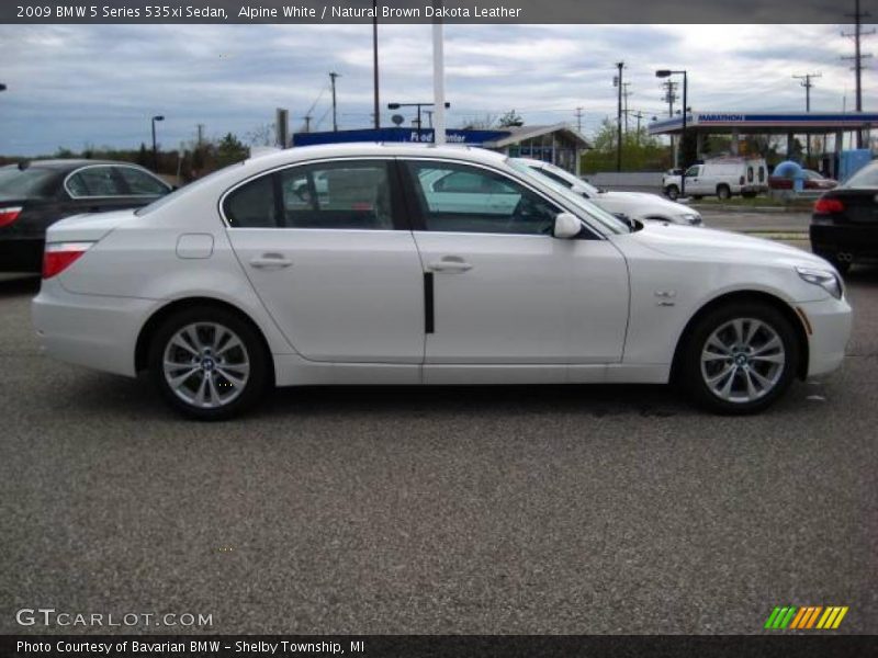 Alpine White / Natural Brown Dakota Leather 2009 BMW 5 Series 535xi Sedan