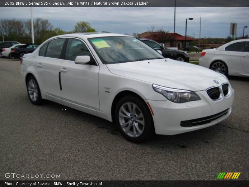 Alpine White / Natural Brown Dakota Leather 2009 BMW 5 Series 535xi Sedan