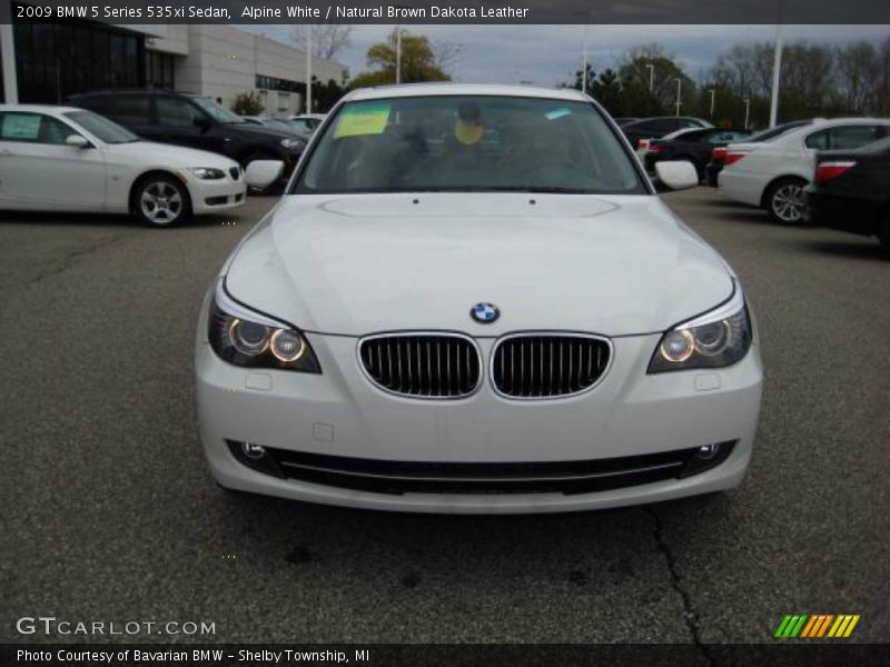 Alpine White / Natural Brown Dakota Leather 2009 BMW 5 Series 535xi Sedan