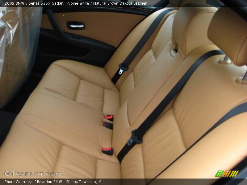 Alpine White / Natural Brown Dakota Leather 2009 BMW 5 Series 535xi Sedan