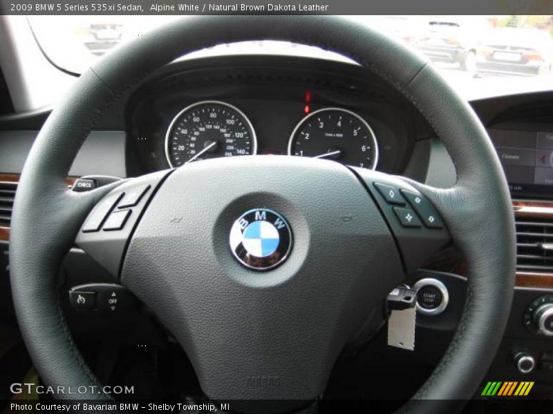 Alpine White / Natural Brown Dakota Leather 2009 BMW 5 Series 535xi Sedan