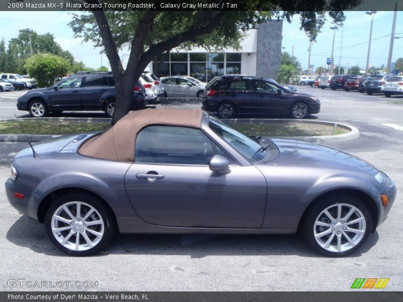 Galaxy Gray Metallic / Tan 2006 Mazda MX-5 Miata Grand Touring Roadster