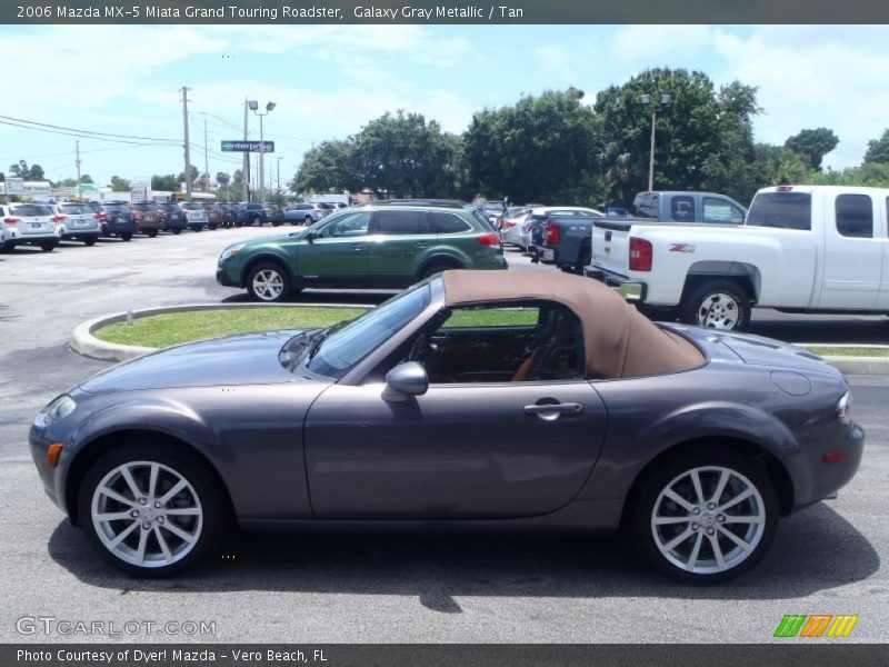 Galaxy Gray Metallic / Tan 2006 Mazda MX-5 Miata Grand Touring Roadster