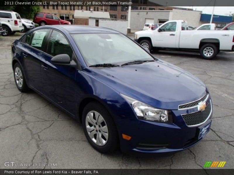 Blue Topaz Metallic / Jet Black/Medium Titanium 2013 Chevrolet Cruze LS
