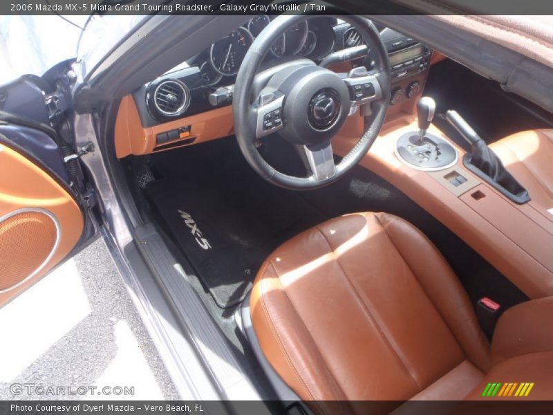 Galaxy Gray Metallic / Tan 2006 Mazda MX-5 Miata Grand Touring Roadster