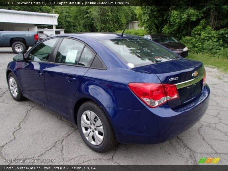 Blue Topaz Metallic / Jet Black/Medium Titanium 2013 Chevrolet Cruze LS