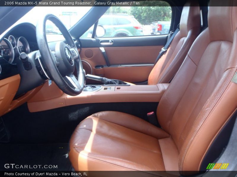 Galaxy Gray Metallic / Tan 2006 Mazda MX-5 Miata Grand Touring Roadster