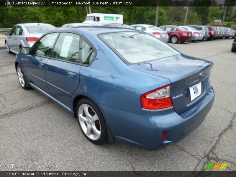 Newport Blue Pearl / Warm Ivory 2008 Subaru Legacy 2.5i Limited Sedan