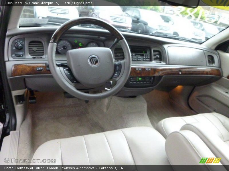Black / Light Camel 2009 Mercury Grand Marquis LS
