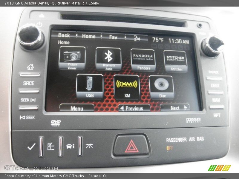Quicksilver Metallic / Ebony 2013 GMC Acadia Denali