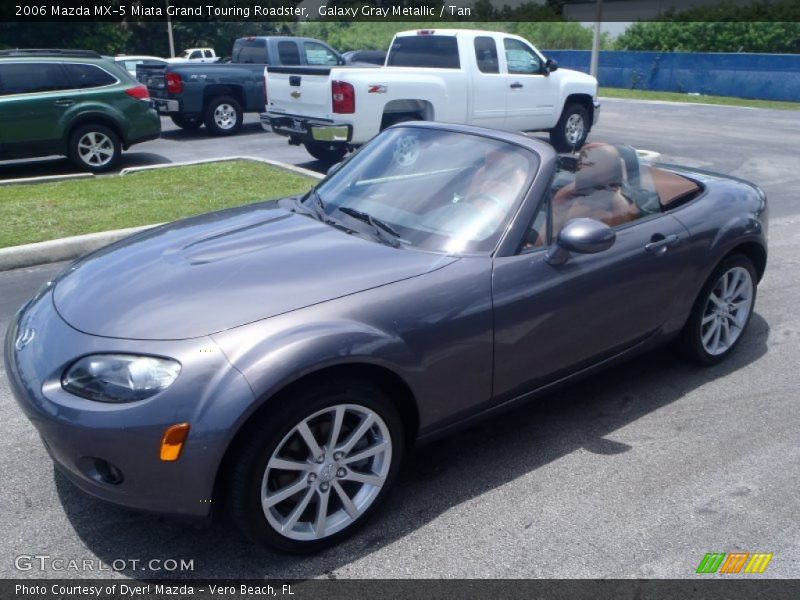 Galaxy Gray Metallic / Tan 2006 Mazda MX-5 Miata Grand Touring Roadster