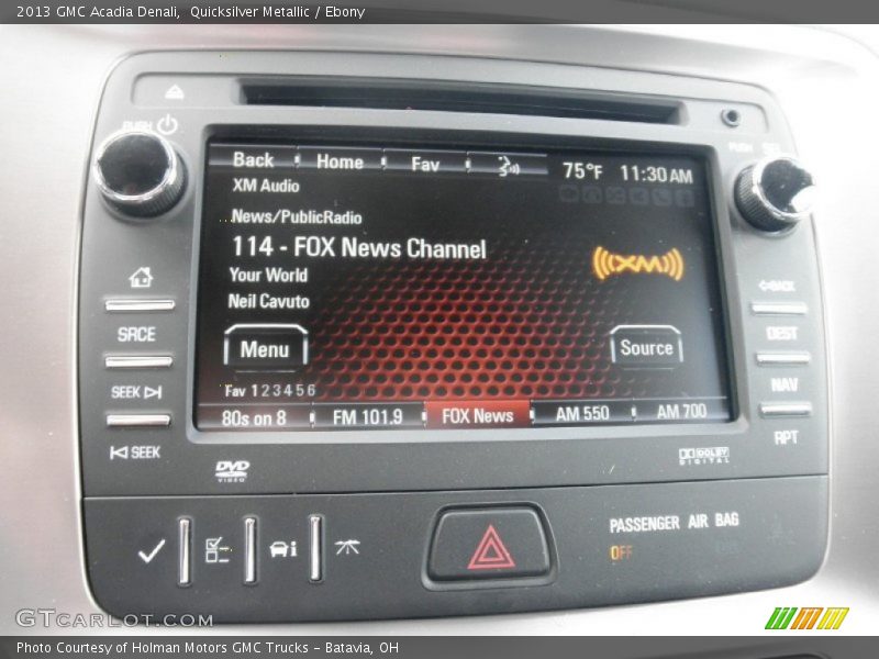 Quicksilver Metallic / Ebony 2013 GMC Acadia Denali
