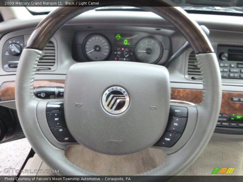 Black / Light Camel 2009 Mercury Grand Marquis LS