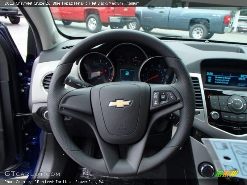 Blue Topaz Metallic / Jet Black/Medium Titanium 2013 Chevrolet Cruze LS