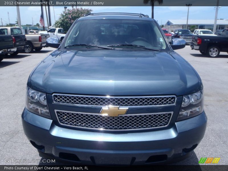 Blue Granite Metallic / Ebony 2012 Chevrolet Avalanche LT