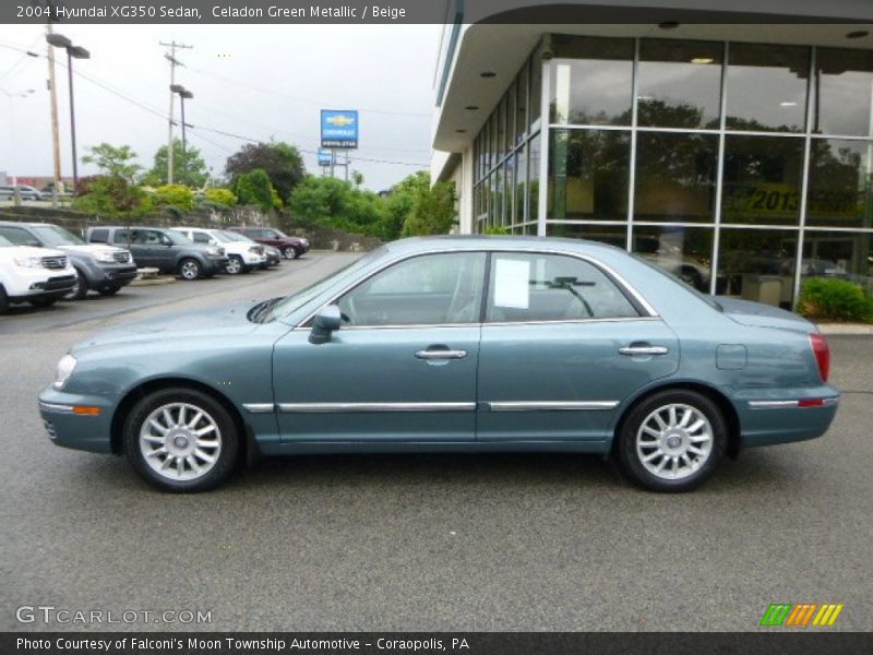 Celadon Green Metallic / Beige 2004 Hyundai XG350 Sedan