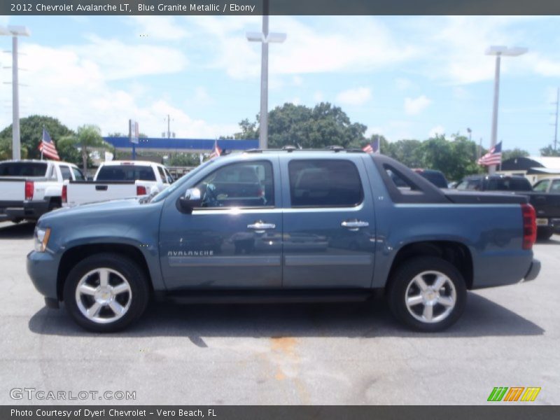 Blue Granite Metallic / Ebony 2012 Chevrolet Avalanche LT