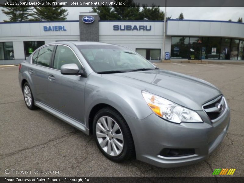 Steel Silver Metallic / Off-Black 2011 Subaru Legacy 3.6R Premium