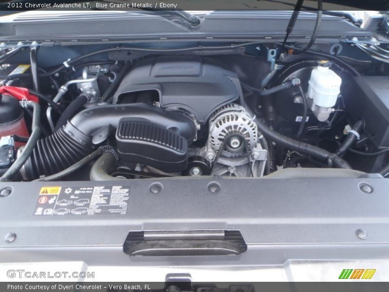 Blue Granite Metallic / Ebony 2012 Chevrolet Avalanche LT