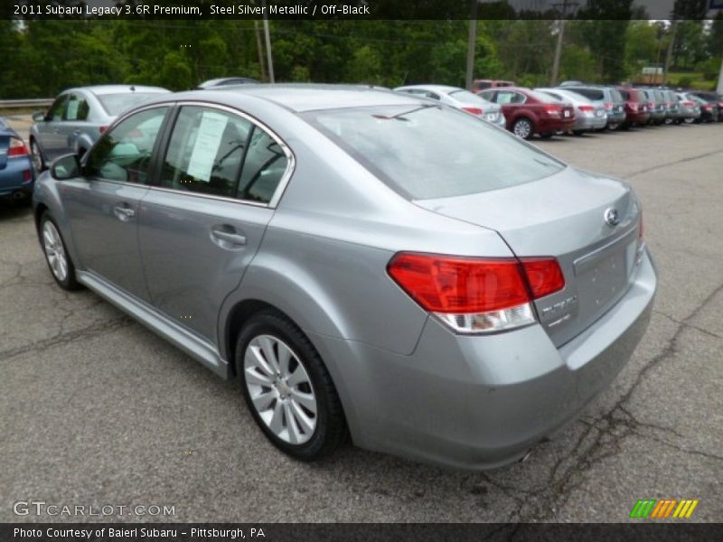 Steel Silver Metallic / Off-Black 2011 Subaru Legacy 3.6R Premium