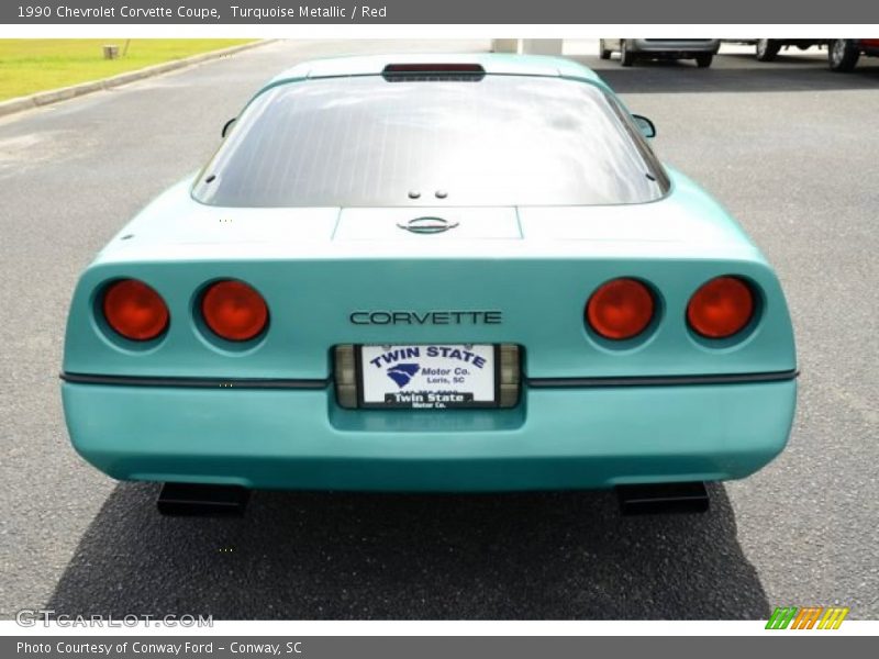 Turquoise Metallic / Red 1990 Chevrolet Corvette Coupe