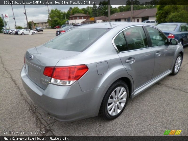 Steel Silver Metallic / Off-Black 2011 Subaru Legacy 3.6R Premium