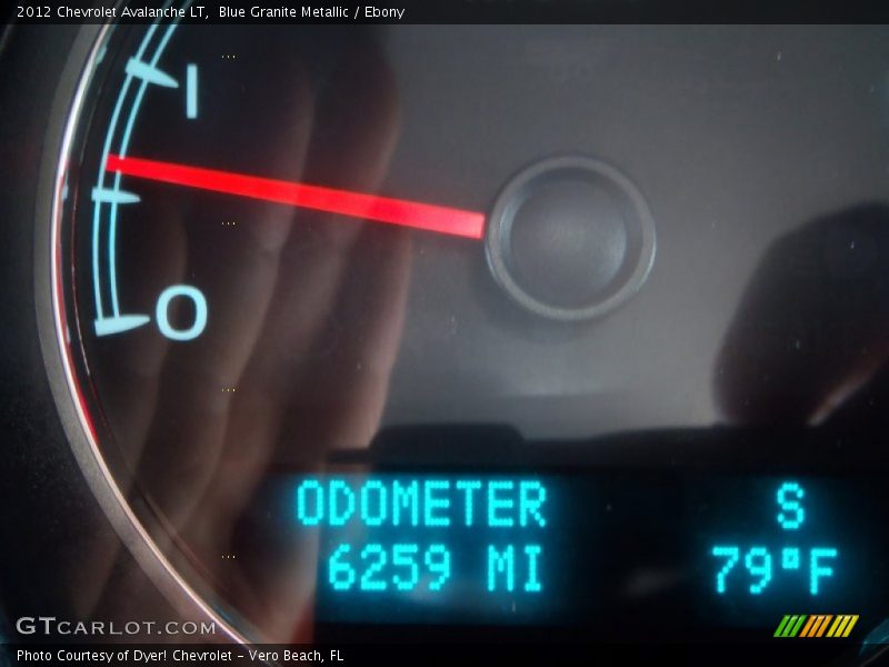 Blue Granite Metallic / Ebony 2012 Chevrolet Avalanche LT