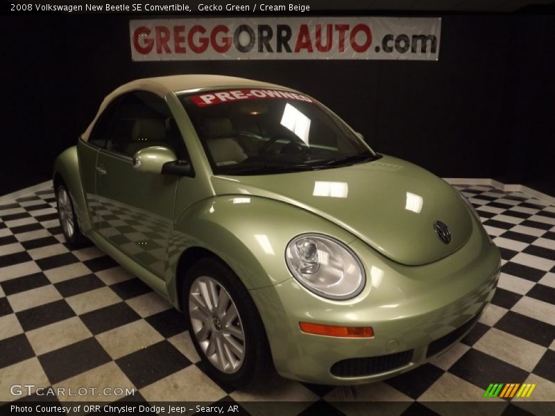 Gecko Green / Cream Beige 2008 Volkswagen New Beetle SE Convertible