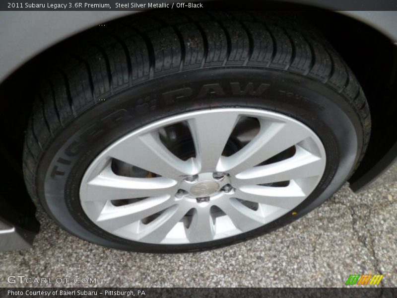 Steel Silver Metallic / Off-Black 2011 Subaru Legacy 3.6R Premium