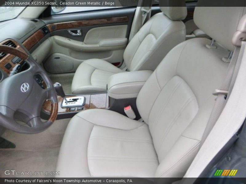 Celadon Green Metallic / Beige 2004 Hyundai XG350 Sedan
