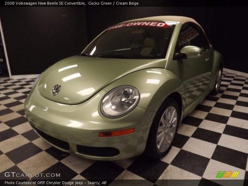 Gecko Green / Cream Beige 2008 Volkswagen New Beetle SE Convertible