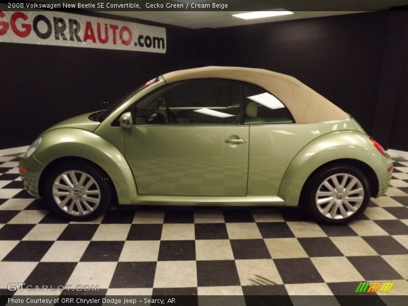 Gecko Green / Cream Beige 2008 Volkswagen New Beetle SE Convertible