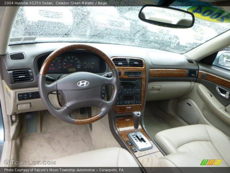 Celadon Green Metallic / Beige 2004 Hyundai XG350 Sedan
