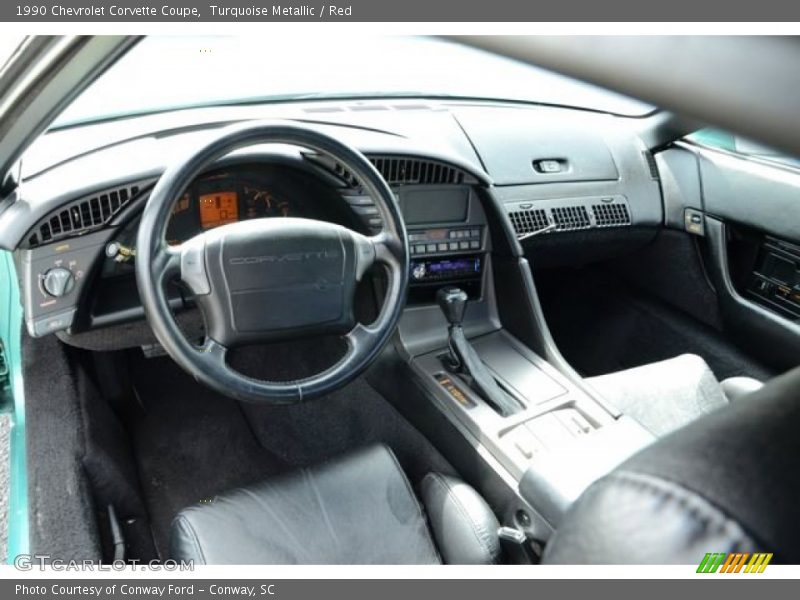 Red Interior - 1990 Corvette Coupe 
