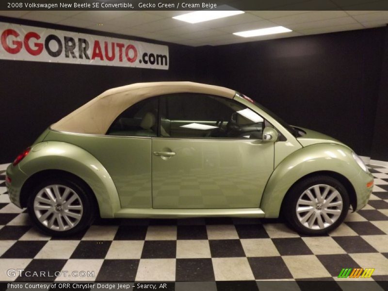Gecko Green / Cream Beige 2008 Volkswagen New Beetle SE Convertible