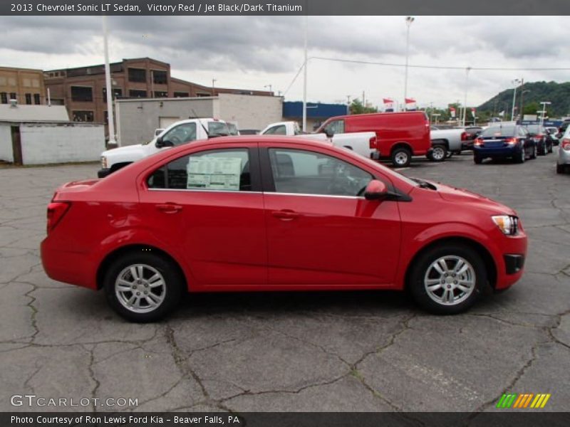 Victory Red / Jet Black/Dark Titanium 2013 Chevrolet Sonic LT Sedan