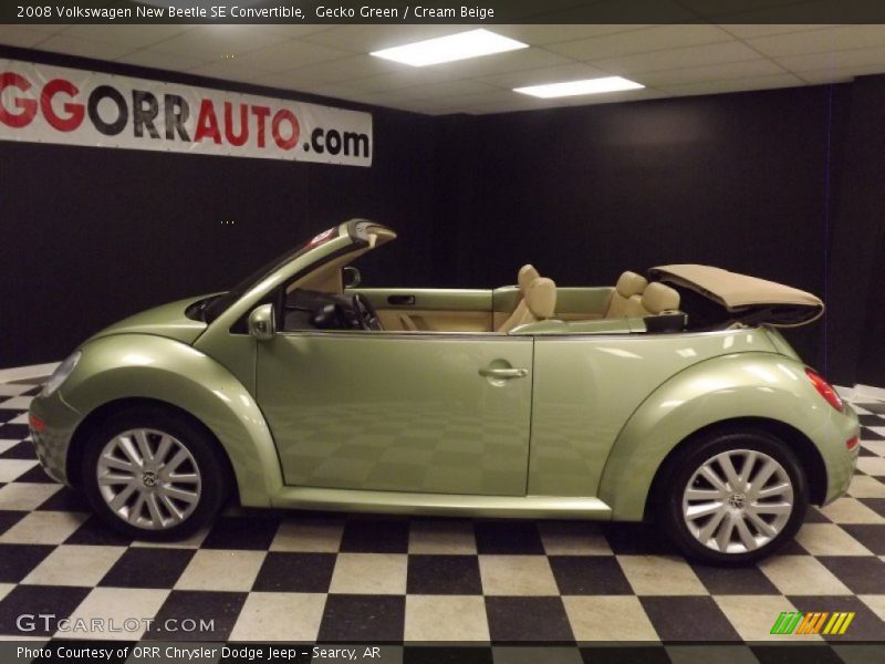 Gecko Green / Cream Beige 2008 Volkswagen New Beetle SE Convertible