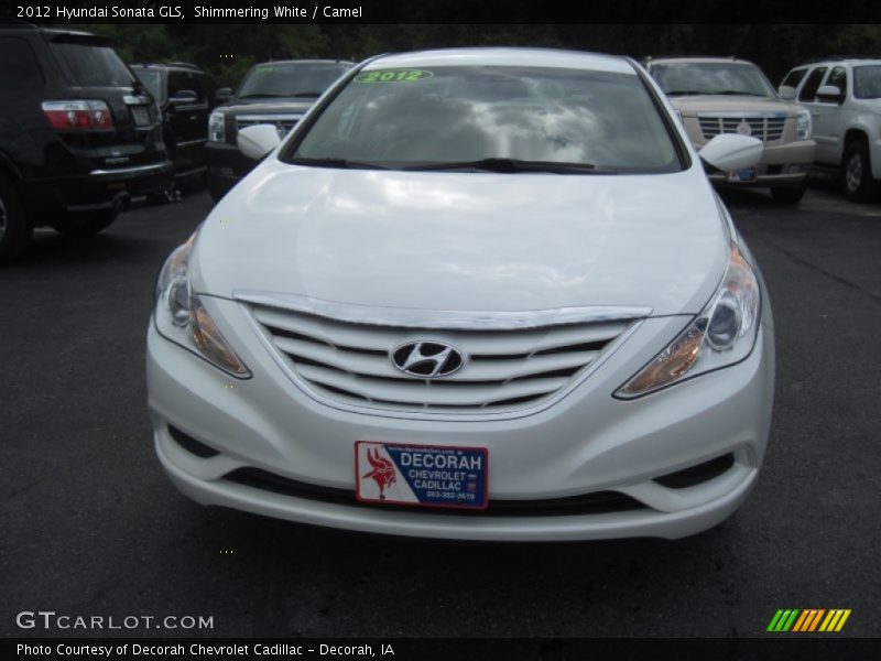 Shimmering White / Camel 2012 Hyundai Sonata GLS