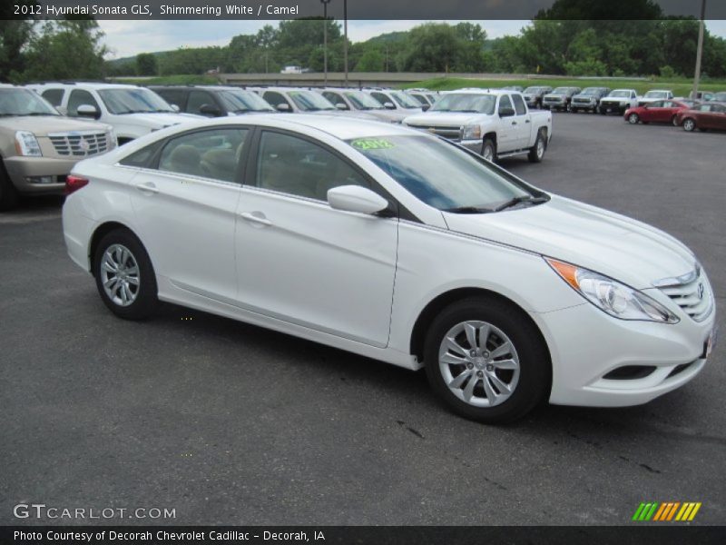 Shimmering White / Camel 2012 Hyundai Sonata GLS