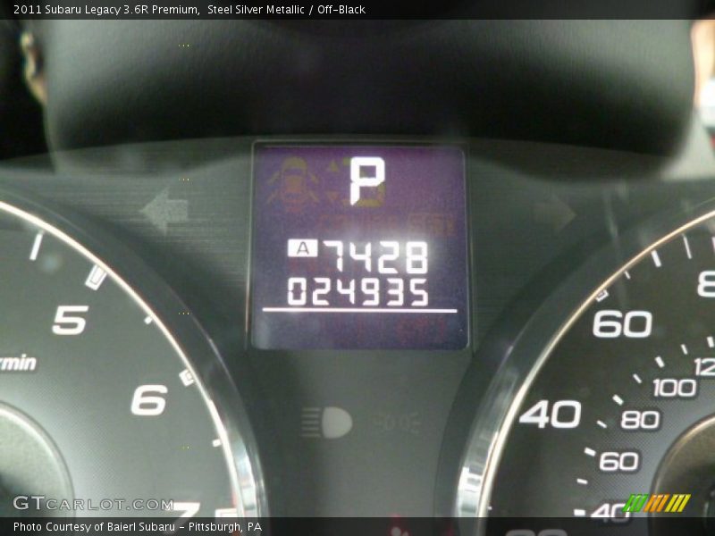 Steel Silver Metallic / Off-Black 2011 Subaru Legacy 3.6R Premium